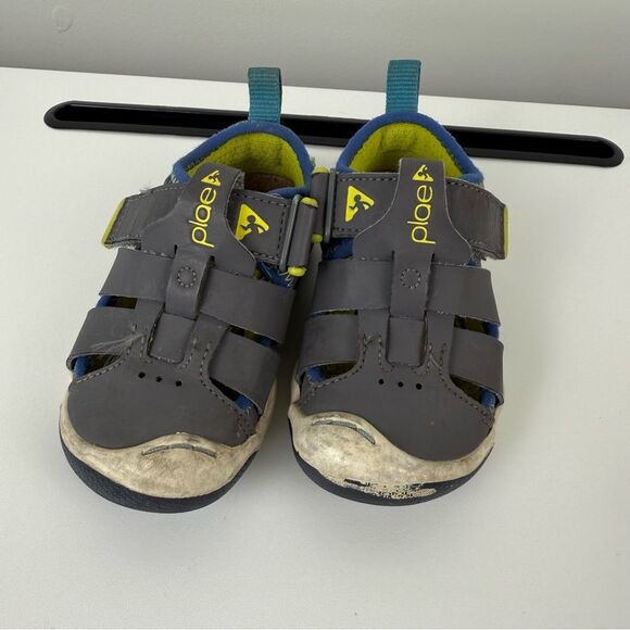 Plae Sam 2.0 Fisheman Sandals Steel Kids Size 6 - Picture 1 of 9